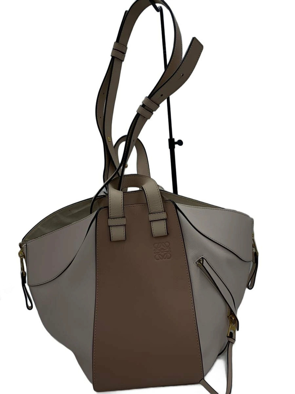Loewe Tricolor Soft Grained Calfskin Hammock Bag multitone Gray